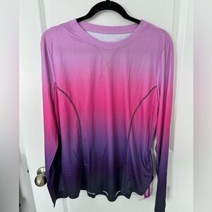 Ombré Long Sleeve Athletic Top